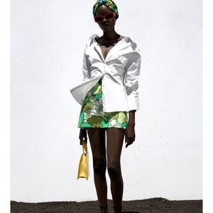 Zara’s Printed Green Mini Skirt